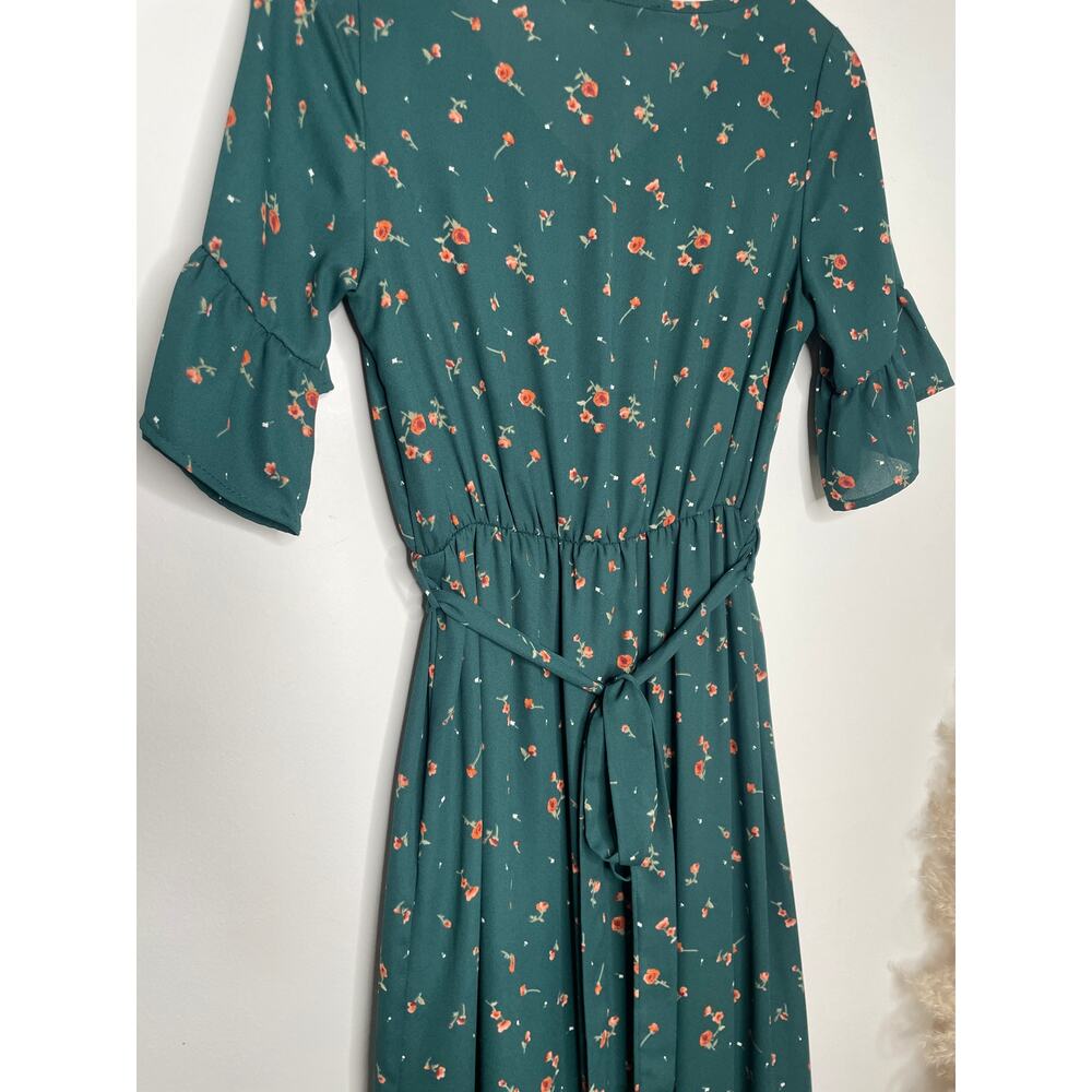 Roolee Teal Floral Maxi Dress - Picture 6 of 9